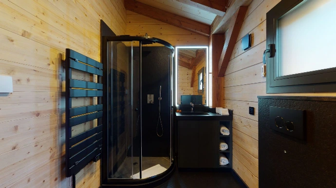 Moderne Badezimmer in einem Chalet in Anzère